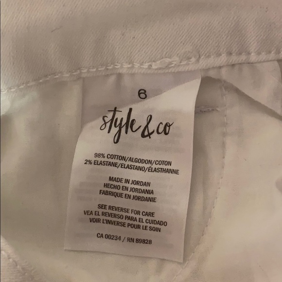 White Curvy Capri Jeans Sz 6 - Picture 5 of 5